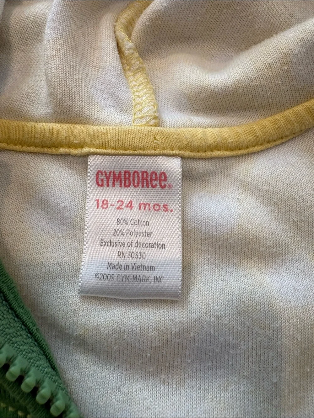 Gymboree Yellow Polka Dot Daisy Hooded Dress Cover up with Green Zipper